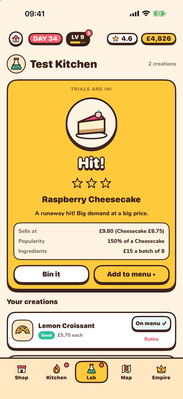 The Test Kitchen revealing a raspberry cheesecake trial as a three-star hit